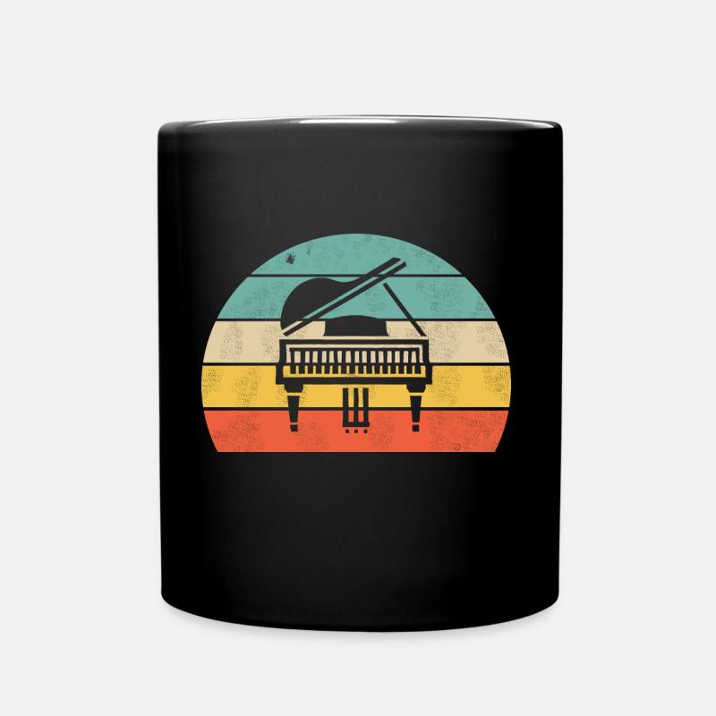 Klavier - Tasse einfarbig - Schwarz