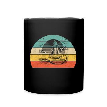 Coucher de soleil sur l’eau - Mug uni - noir - Devant
