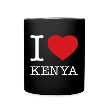 I LOVE KENYA - Tasse einfarbig - Schwarz - Vorne
