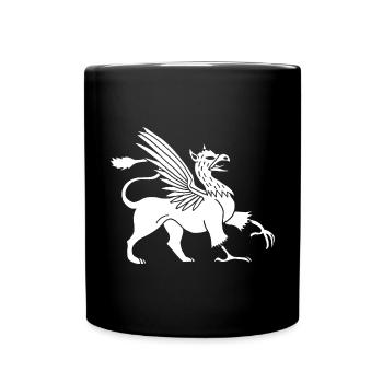 Weißer Greif - Tasse einfarbig - Schwarz - Vorne