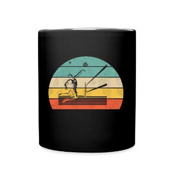 Beach Volleyball Schmetter - Tasse einfarbig - Schwarz - Vorne