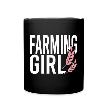 Farming Girl - Full Colour Mug - black - Front