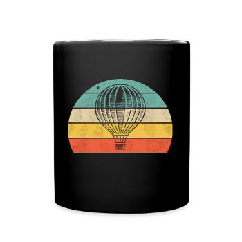 Liberté en montgolfière - Mug uni - noir - Devant
