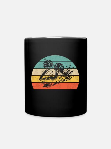 Water polo players in action - Full Colour Mug - black