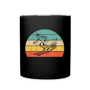 Skier Action – parfait pour les vacances au ski - Mug uni - noir - Devant