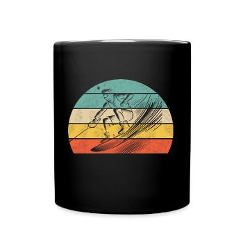 Action de wakeboard - Mug uni - noir - Devant