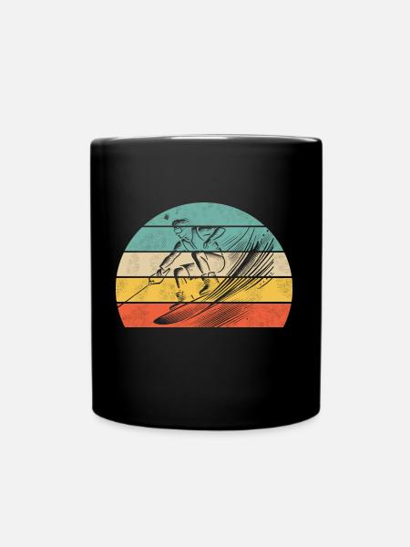 Wakeboarding Action - Full Colour Mug - black