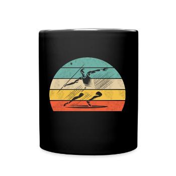 Speerwerfer beim Speerwurf - Tasse einfarbig - Schwarz - Vorne
