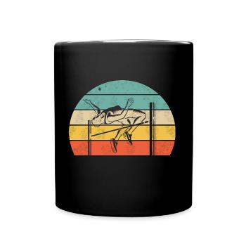 Hochsprung - Tasse einfarbig - Schwarz - Vorne
