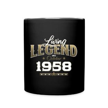 66ème Anniversaire Millésime Octobre 1958 Cru 58 - Mug uni - noir - Devant