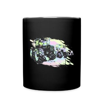 Klassische MB-trac Traktoren - Tasse einfarbig - Schwarz - Vorne