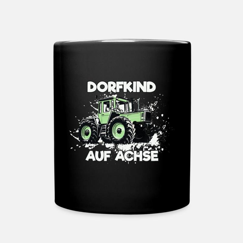 Dorfkind auf Achse MB trac - Tasse einfarbig - Schwarz