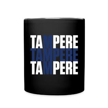 Tampere Finland Flag - Full Colour Mug - black - Front