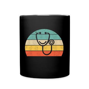 Chemise d’hôpital infirmière - Mug uni - noir - Devant