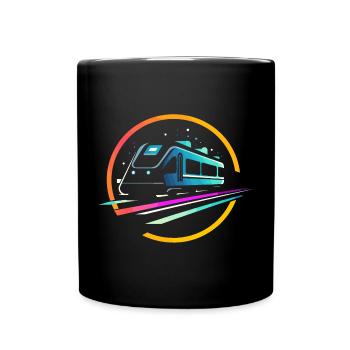 Zug Comic - Tasse einfarbig - Schwarz - Vorne