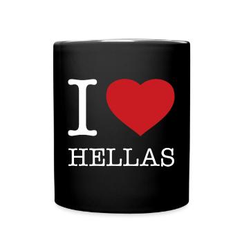 I LOVE HELLAS Greece - Full Colour Mug - black - Front