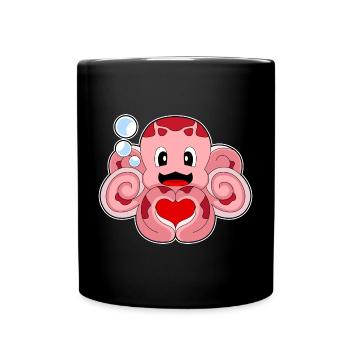 Cœur de pieuvre - Mug uni - noir - Devant