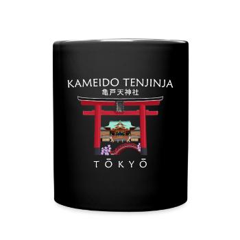 Tokyo, Kameido Tenjinja Guardian Shrine, Japan - Full Colour Mug - black - Front