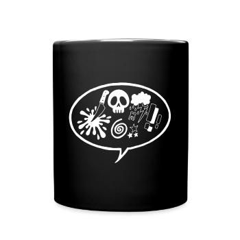 Comic book (white) - Full Colour Mug - black - Front