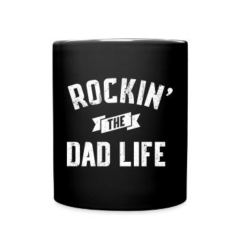 Rockin' Dad Life - Tasse einfarbig - Schwarz - Vorne