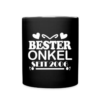 Bester Onkel seit 2006 - Tasse einfarbig - Schwarz - Vorne