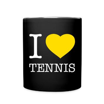 I LOVE TENNiS - Full Colour Mug - black - Front