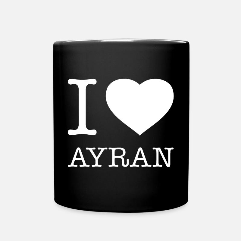 I LOVE AYRAN - Tasse einfarbig - Schwarz