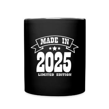 Neugeborenes 2025 Die Eleganz von morgen made in 2025 - Tasse einfarbig - Schwarz - Vorne