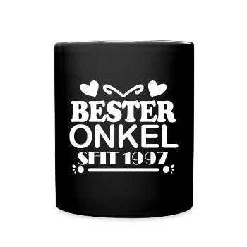 Bester Onkel seit 1997 - Tasse einfarbig - Schwarz - Vorne