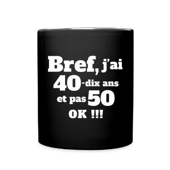 50th birthday, humor birthday, 50th birthday - Full Colour Mug - black - Front