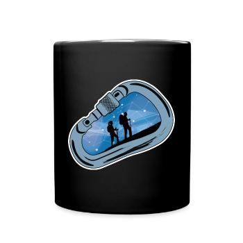 Carabiner Hiking - Full Colour Mug - black - Front