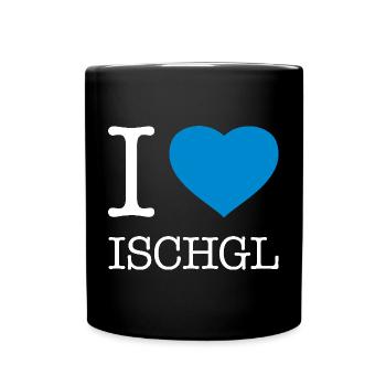 I LOVE ISCHGL - Tasse einfarbig - Schwarz - Vorne