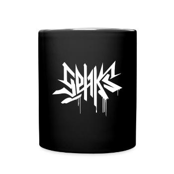 Sehks weiß - Tasse einfarbig - Schwarz - Vorne