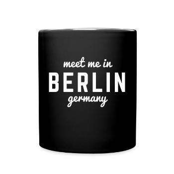 Berlin Deutschland Fan Flagge Design T Shirt - Tasse einfarbig - Schwarz - Vorne