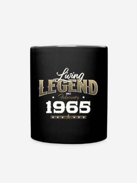 60. Geburtstag Geschenk Mann Legende Februar 1965 - Tasse einfarbig - Schwarz
