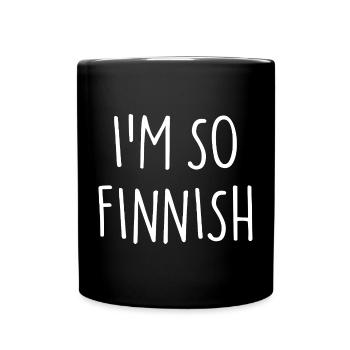 IM SO FINNISH Finnish Finland - Full Colour Mug - black - Front