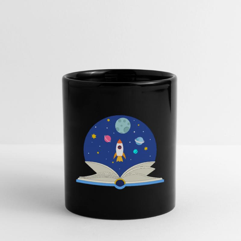 Open Book with Space Scene, Imagination and Advent Full Colour Mug