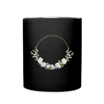 Alara! Name: Floral - Full Colour Mug - black - Front