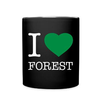I LOVE FOREST - Tasse einfarbig - Schwarz - Vorne