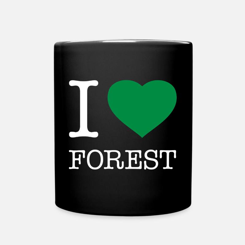 I LOVE FOREST - Tasse einfarbig - Schwarz
