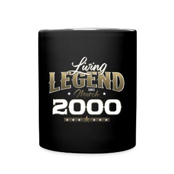 25ème anniversaire cadeau mari Vintage mars 2000 - Mug uni - noir - Devant