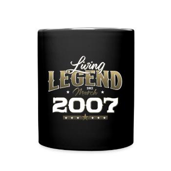 18. Geburtstag Geschenk Mann Vintage März 2007 - Tasse einfarbig - Schwarz - Vorne