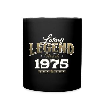 50th Birthday Gift Husband Original March 1975 - Full Colour Mug - black - Front