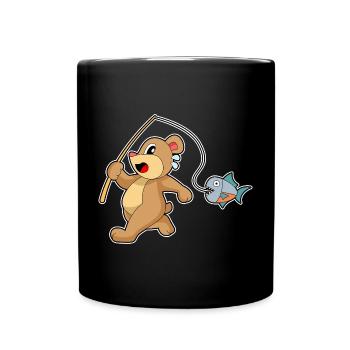 Pêche au poisson pêcheur à l’ours - Mug uni - noir - Devant