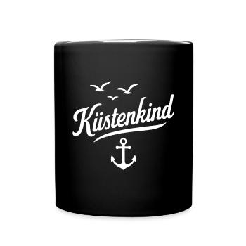 Küstenkind - Tasse einfarbig - Schwarz - Vorne