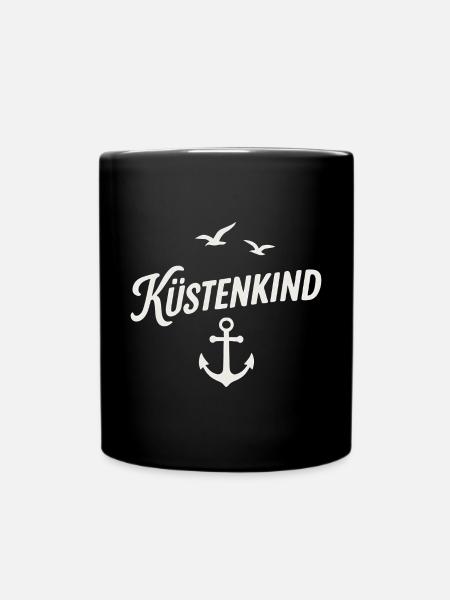 Küstenkind - Tasse einfarbig - Schwarz