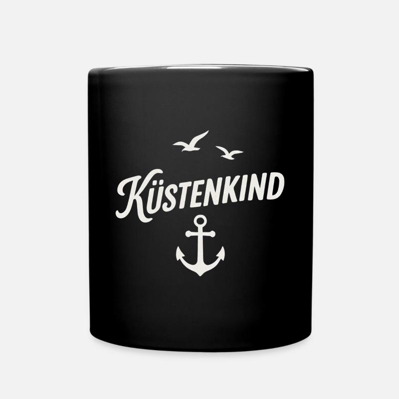 Küstenkind - Tasse einfarbig - Schwarz