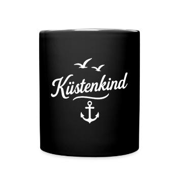 Küstenkind - Tasse einfarbig - Schwarz - Vorne
