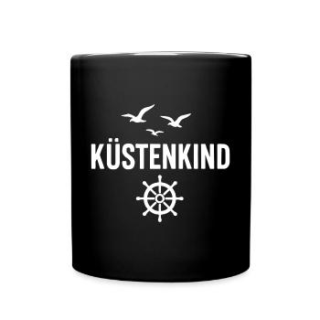 Küstenkind - Tasse einfarbig - Schwarz - Vorne
