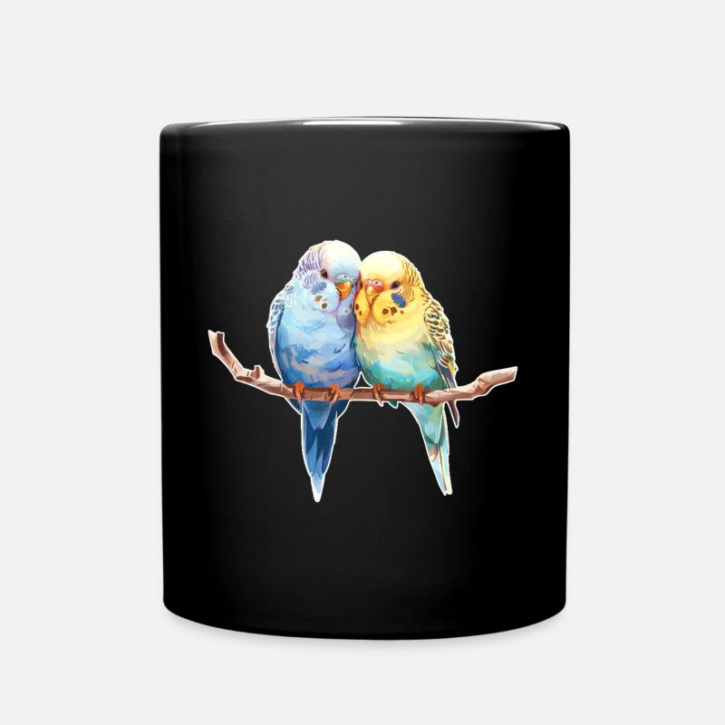 Wellensittiche Wellensittichpaar - Tasse einfarbig - Schwarz